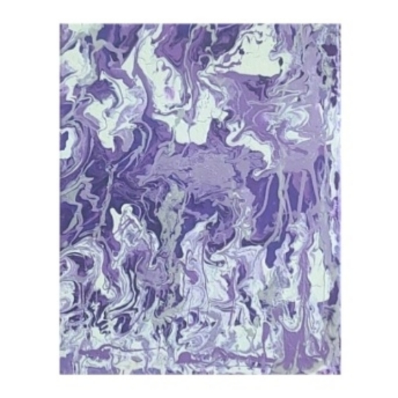 Other - Purple and Silver Abstract Design Canvas Picture